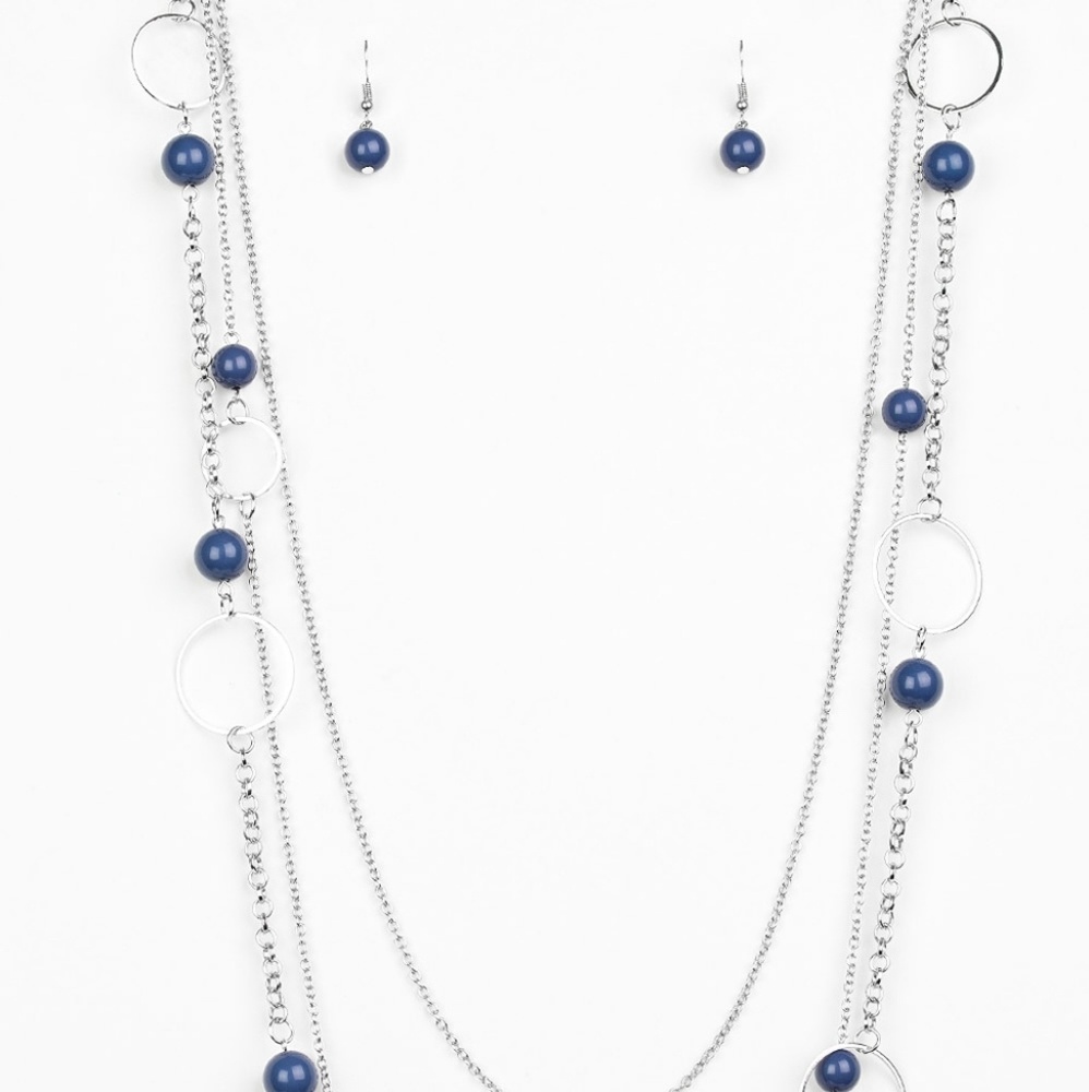 Blue and silver necklace